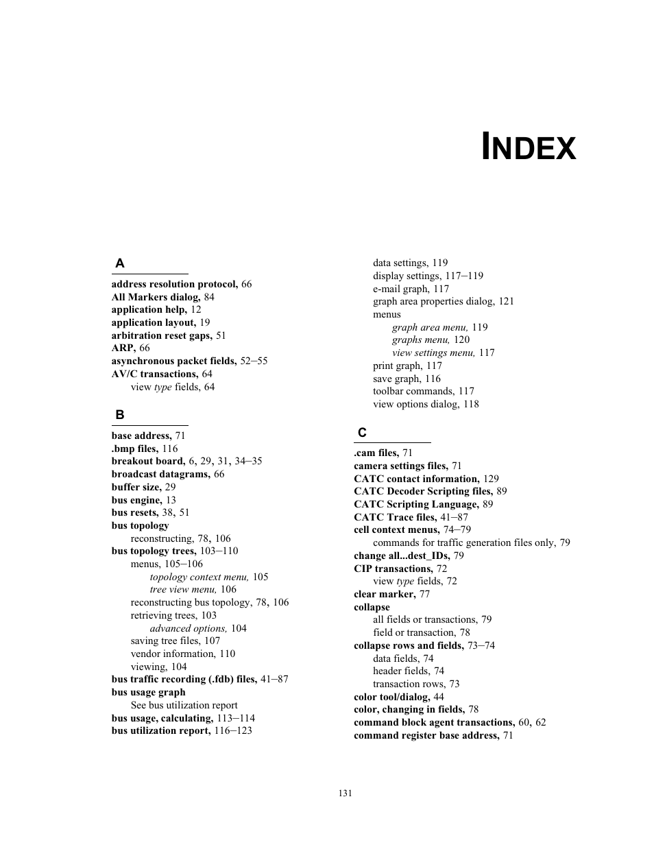 Index, Ndex | Teledyne LeCroy FireInspector - Users Manual User Manual | Page 141 / 147