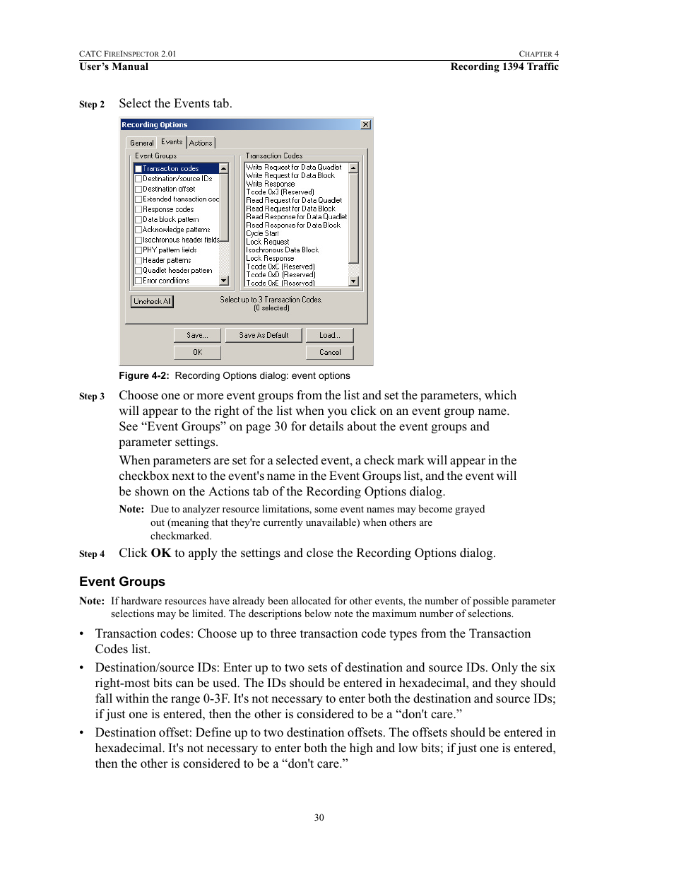 Event groups | Teledyne LeCroy FireInspector - Users Manual User Manual | Page 40 / 147