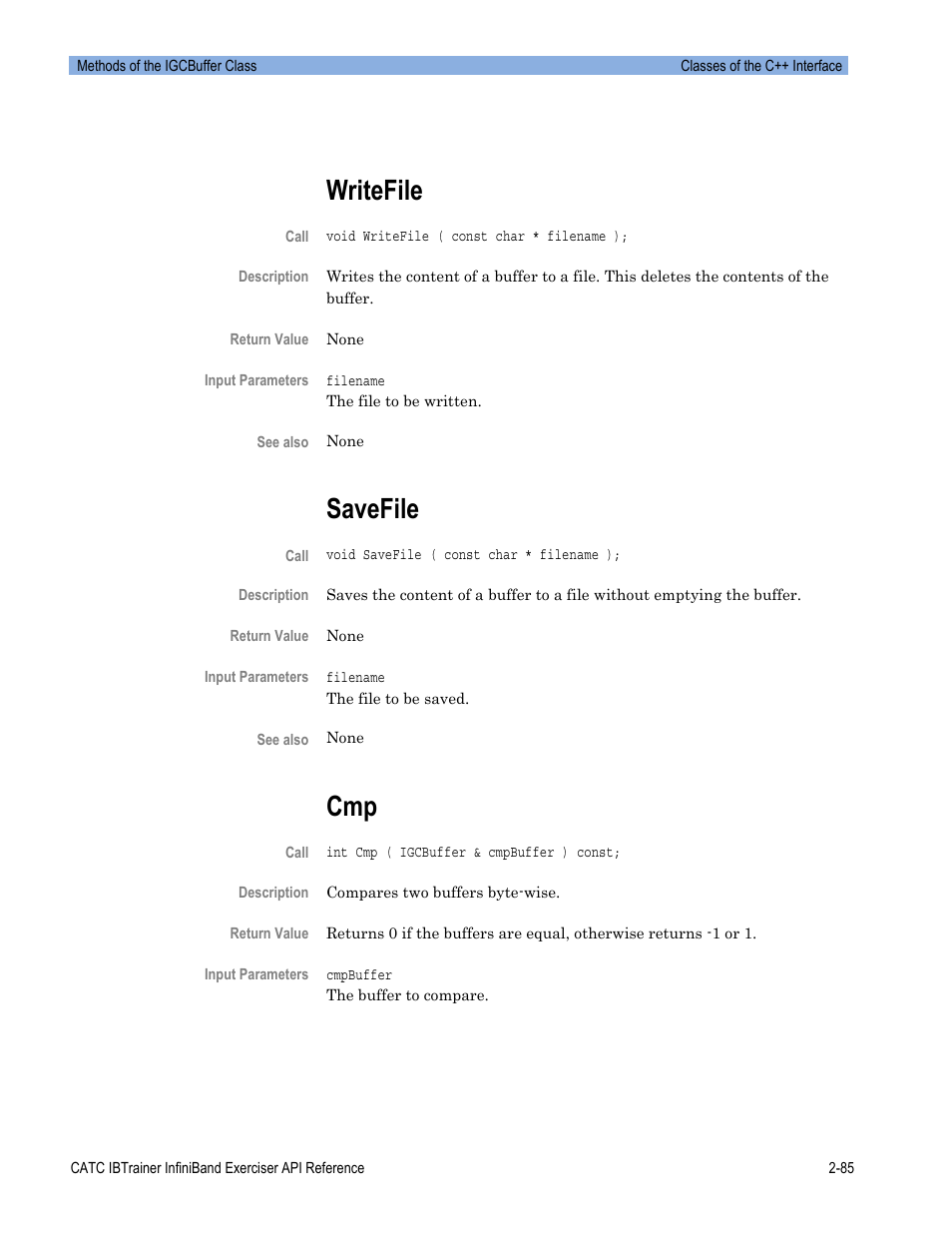 Writefile, Savefile | Teledyne LeCroy Automation API for IBTrainer Software Ver.2.0 User Manual | Page 107 / 167