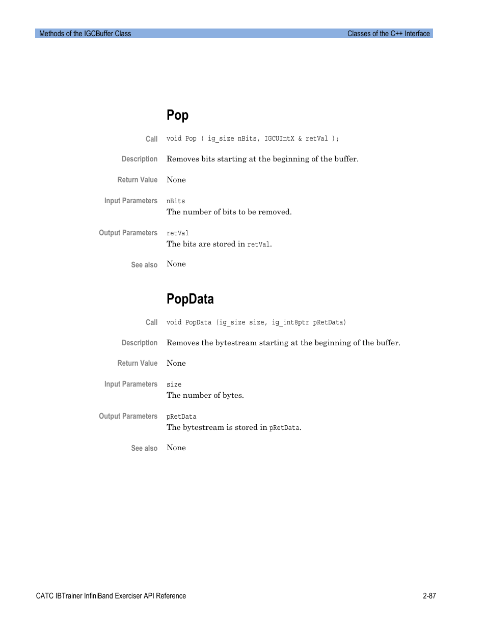 Popdata | Teledyne LeCroy Automation API for IBTrainer Software Ver.2.0 User Manual | Page 109 / 167