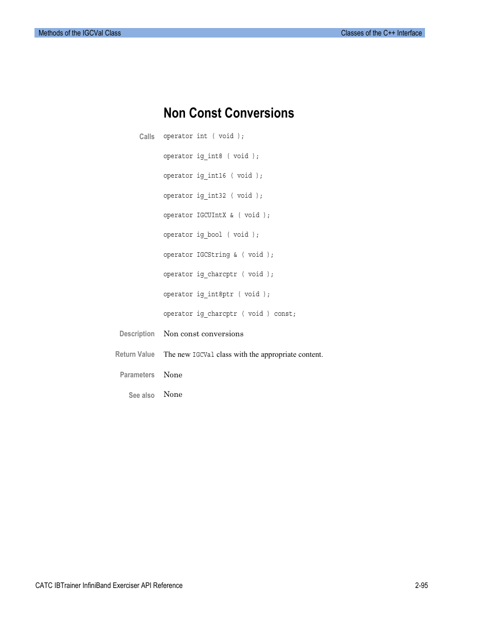 Non const conversions | Teledyne LeCroy Automation API for IBTrainer Software Ver.2.0 User Manual | Page 117 / 167