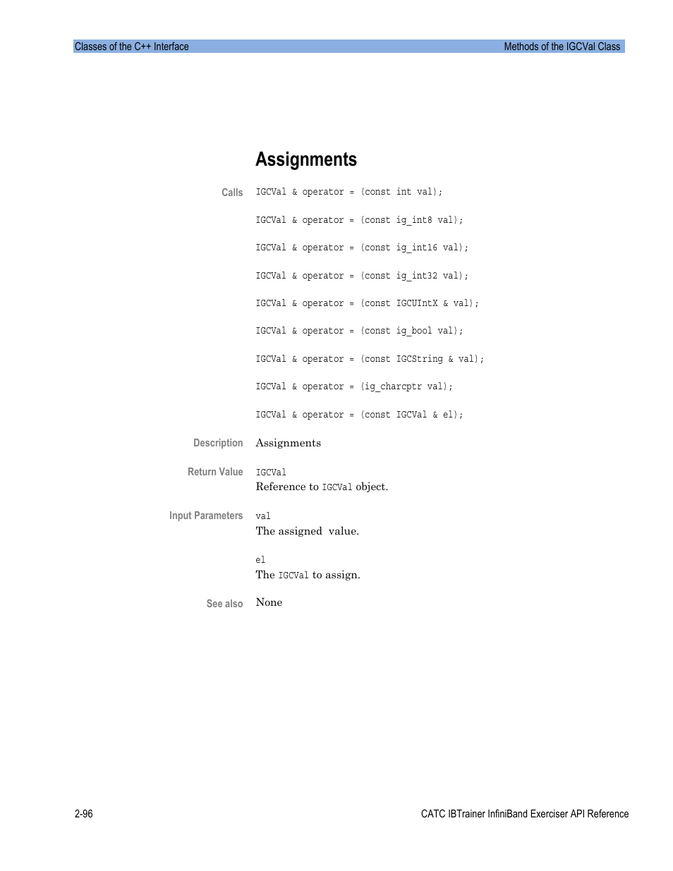 Assignments | Teledyne LeCroy Automation API for IBTrainer Software Ver.2.0 User Manual | Page 118 / 167