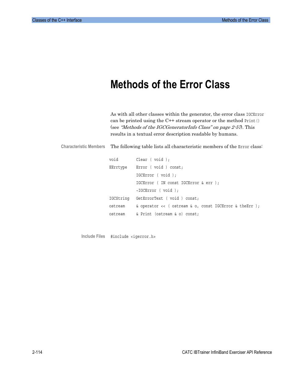 Methods of the error class | Teledyne LeCroy Automation API for IBTrainer Software Ver.2.0 User Manual | Page 136 / 167