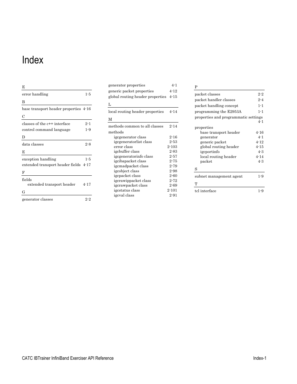 Index | Teledyne LeCroy Automation API for IBTrainer Software Ver.2.0 User Manual | Page 167 / 167