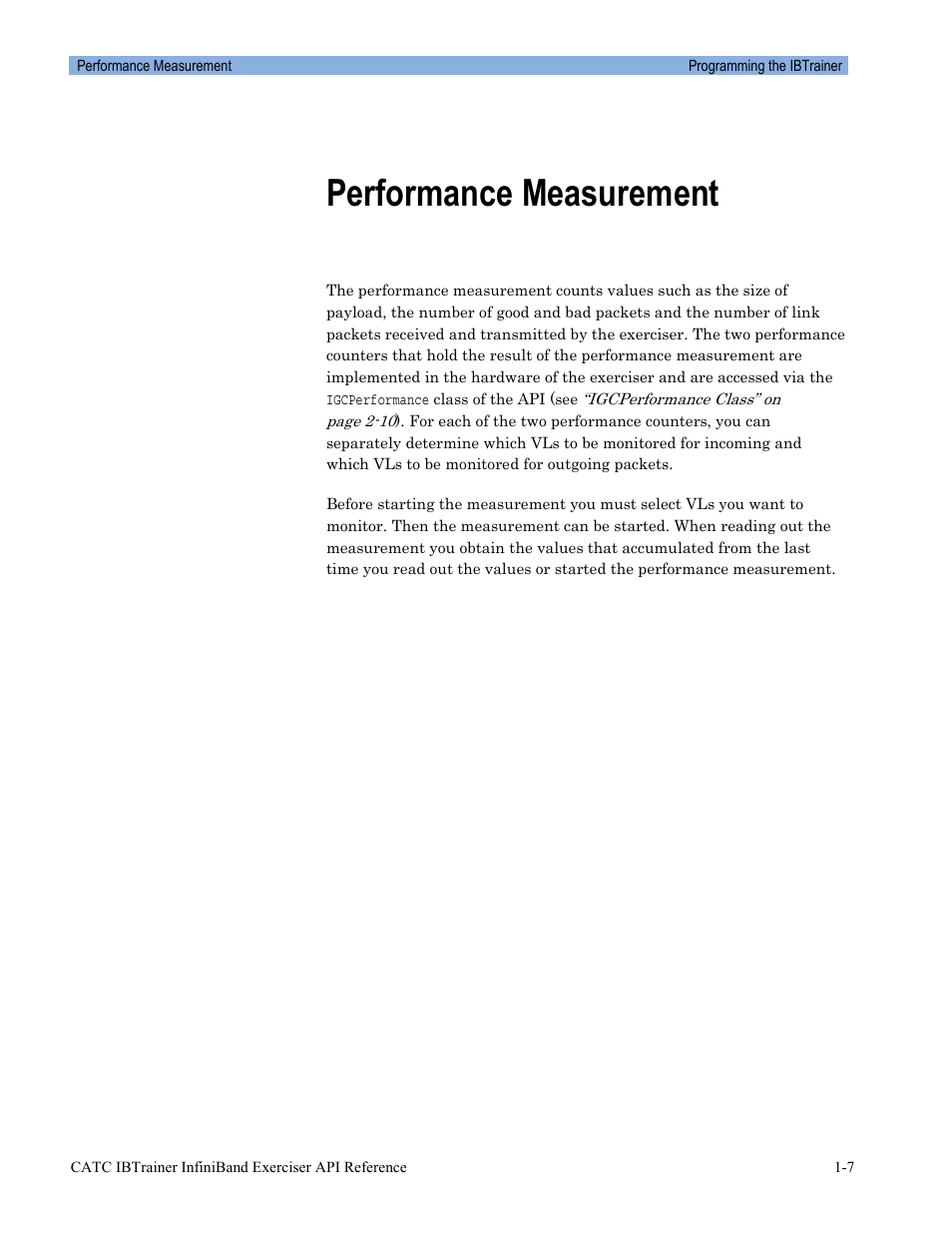 Performance measurement | Teledyne LeCroy Automation API for IBTrainer Software Ver.2.0 User Manual | Page 17 / 167