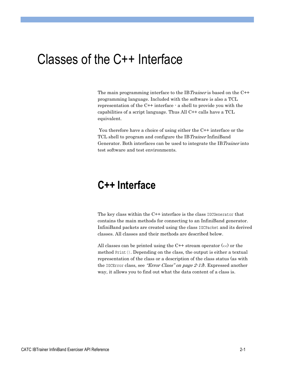 Classes of the c++ interface, C++ interface | Teledyne LeCroy Automation API for IBTrainer Software Ver.2.0 User Manual | Page 23 / 167