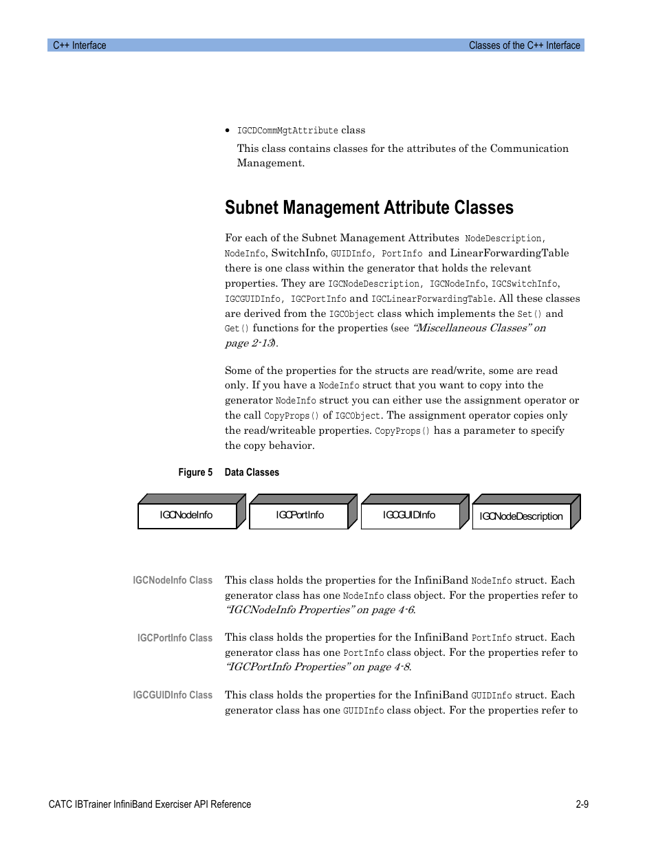 Subnet management attribute classes | Teledyne LeCroy Automation API for IBTrainer Software Ver.2.0 User Manual | Page 31 / 167