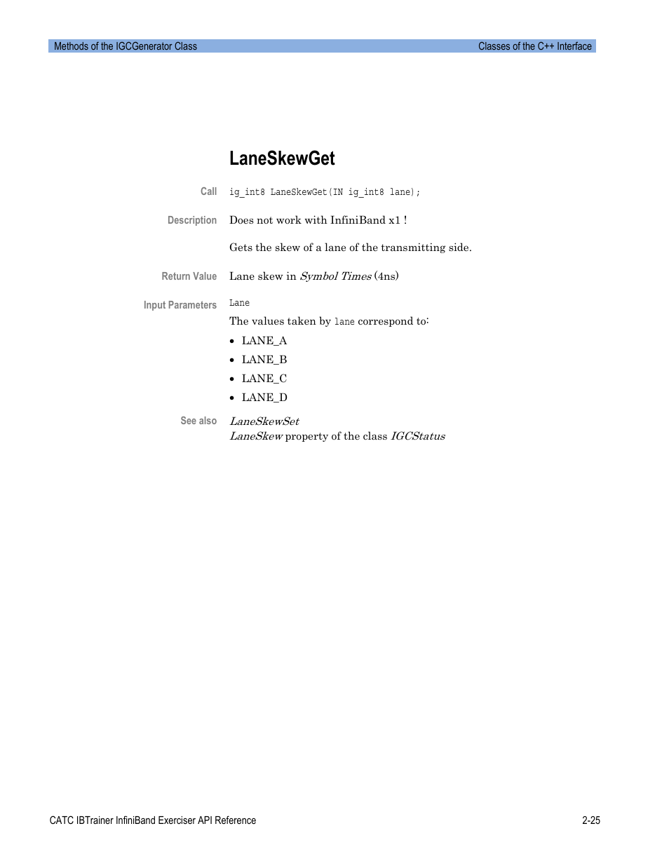 Laneskewget | Teledyne LeCroy Automation API for IBTrainer Software Ver.2.0 User Manual | Page 47 / 167