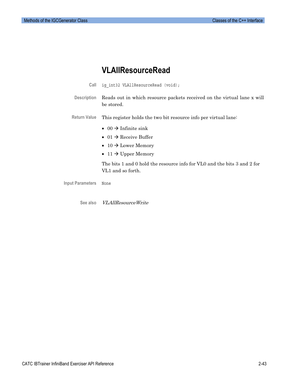 Vlallresourceread | Teledyne LeCroy Automation API for IBTrainer Software Ver.2.0 User Manual | Page 65 / 167