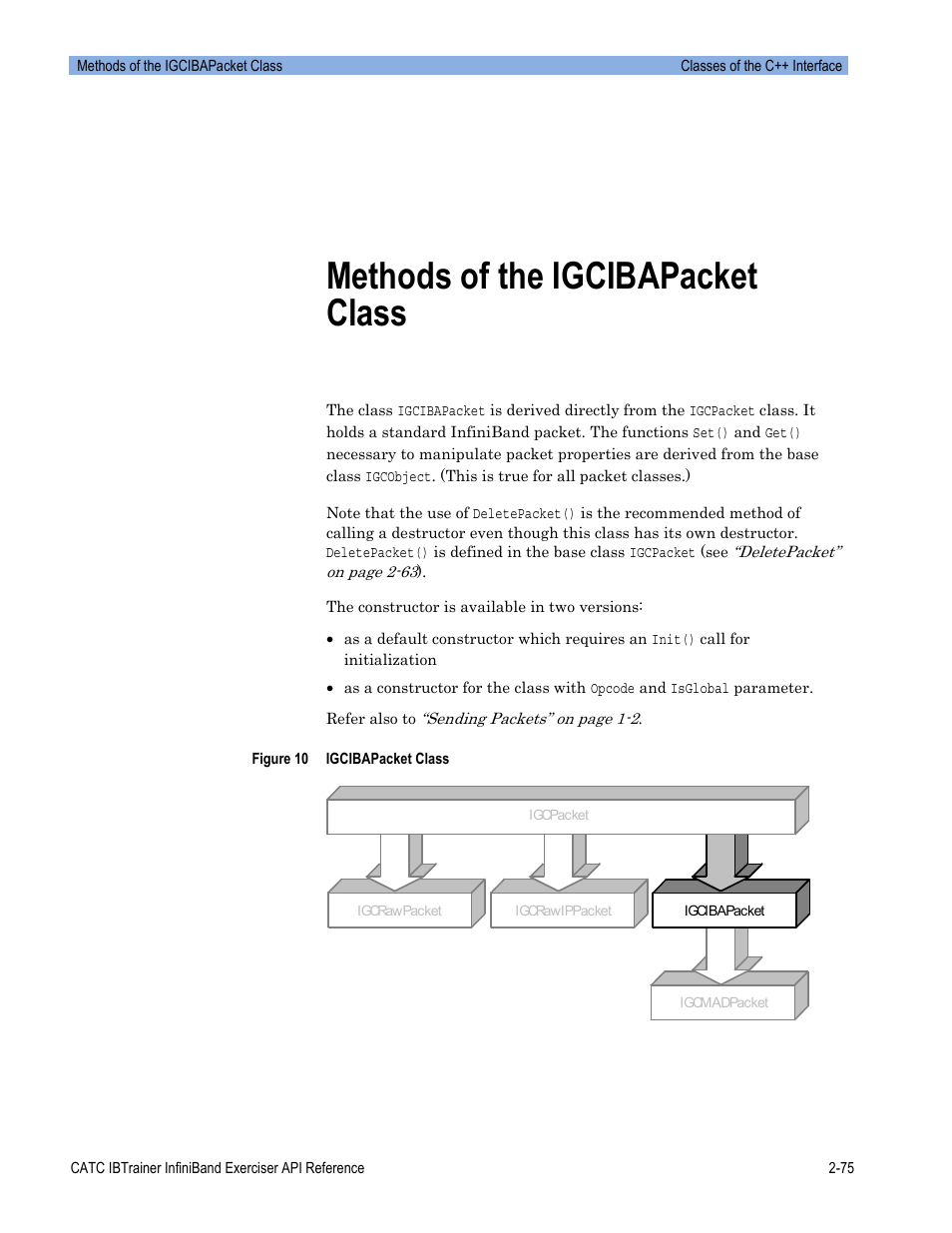 Methods of the igcibapacket class | Teledyne LeCroy Automation API for IBTrainer Software Ver.2.0 User Manual | Page 97 / 167