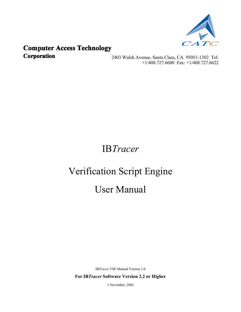 Teledyne LeCroy IBTracer 4X - IBTracer Verification Script Engine Users Manual User Manual | 35 pages