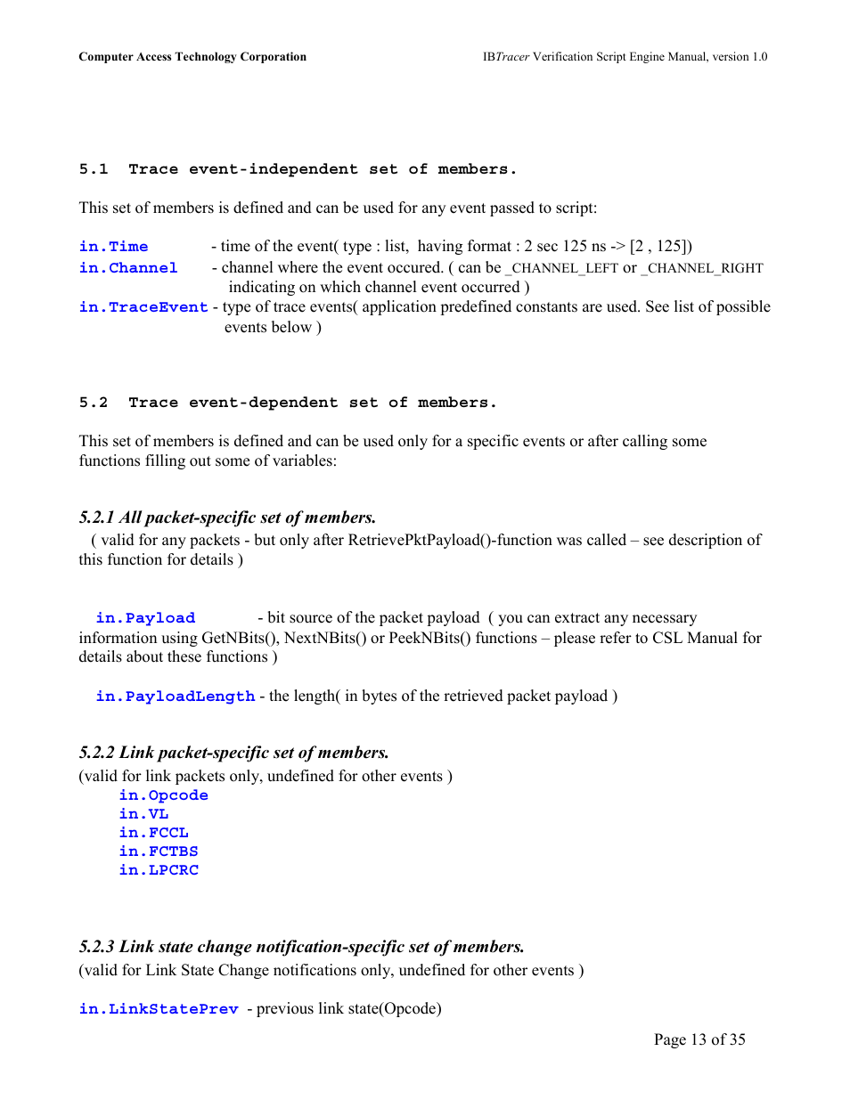 Race event, Independent set of members, Dependent set of members | Teledyne LeCroy IBTracer 4X - IBTracer Verification Script Engine Users Manual User Manual | Page 13 / 35