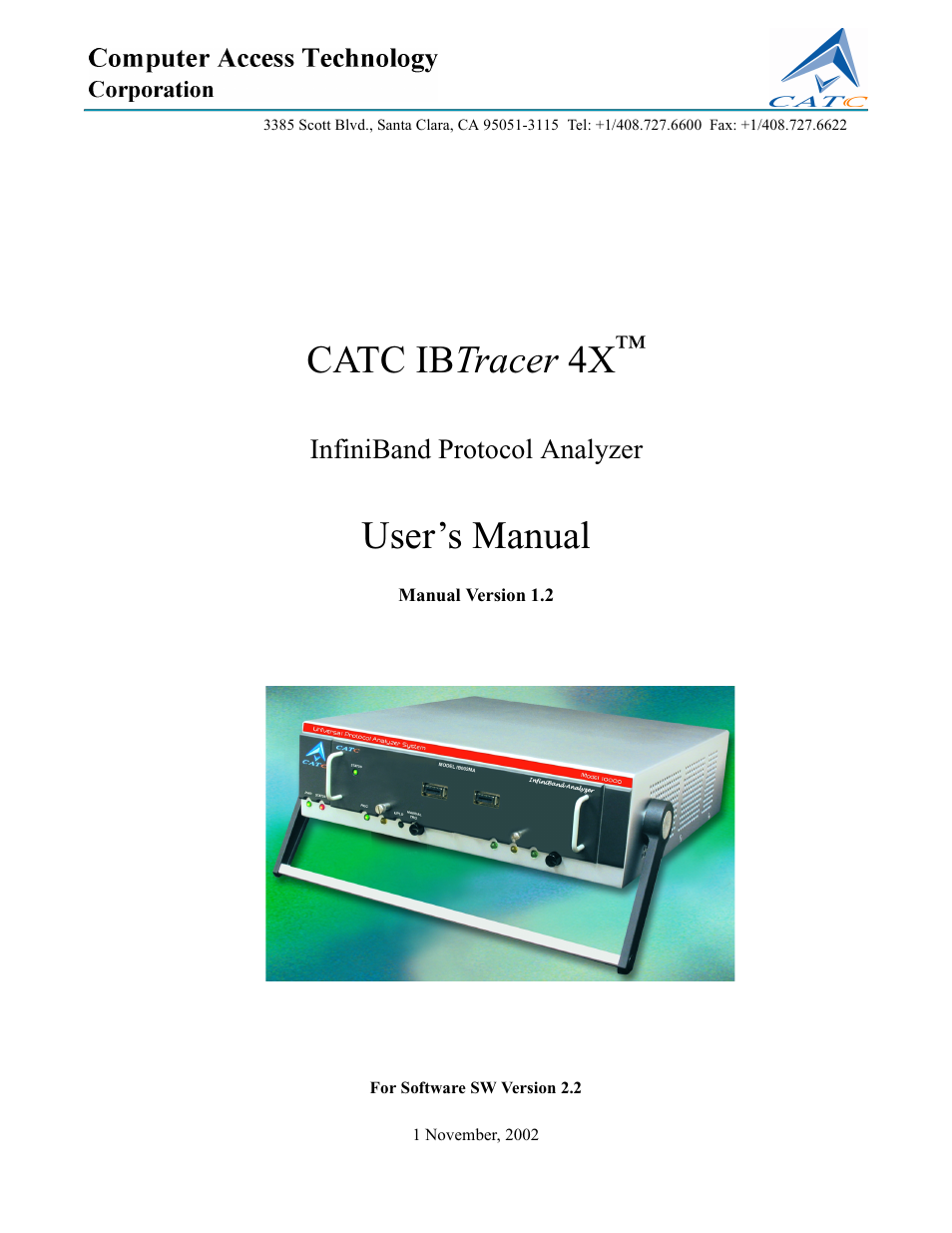 Teledyne LeCroy IBTracer 4X - Users Manual Ver.2.20 User Manual | 142 pages