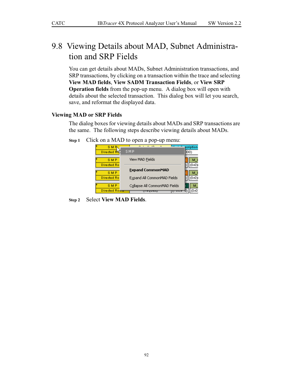 Viewing mad or srp fields | Teledyne LeCroy IBTracer 4X - Users Manual Ver.2.20 User Manual | Page 100 / 142