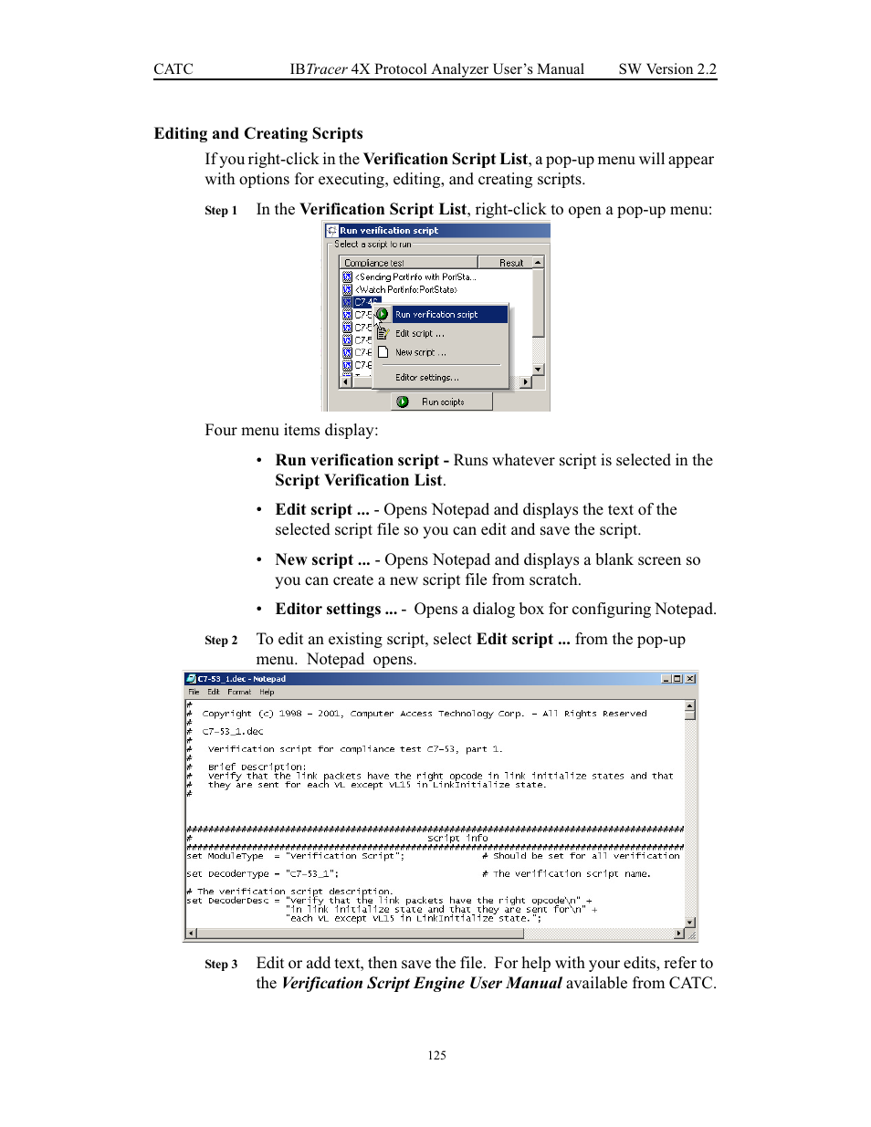 Editing and creating scripts | Teledyne LeCroy IBTracer 4X - Users Manual Ver.2.20 User Manual | Page 133 / 142