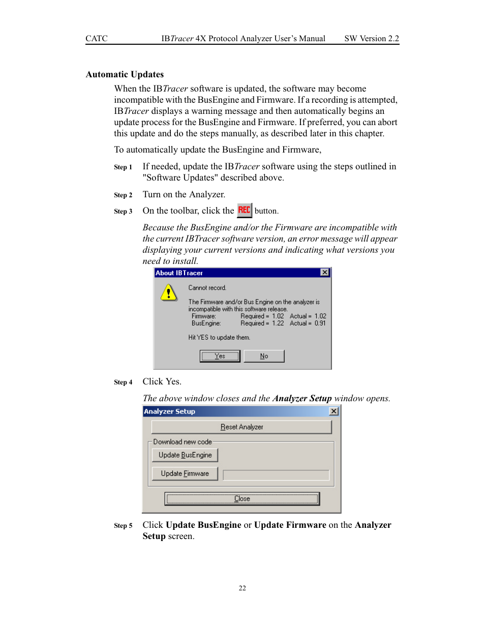 Automatic updates | Teledyne LeCroy IBTracer 4X - Users Manual Ver.2.20 User Manual | Page 30 / 142