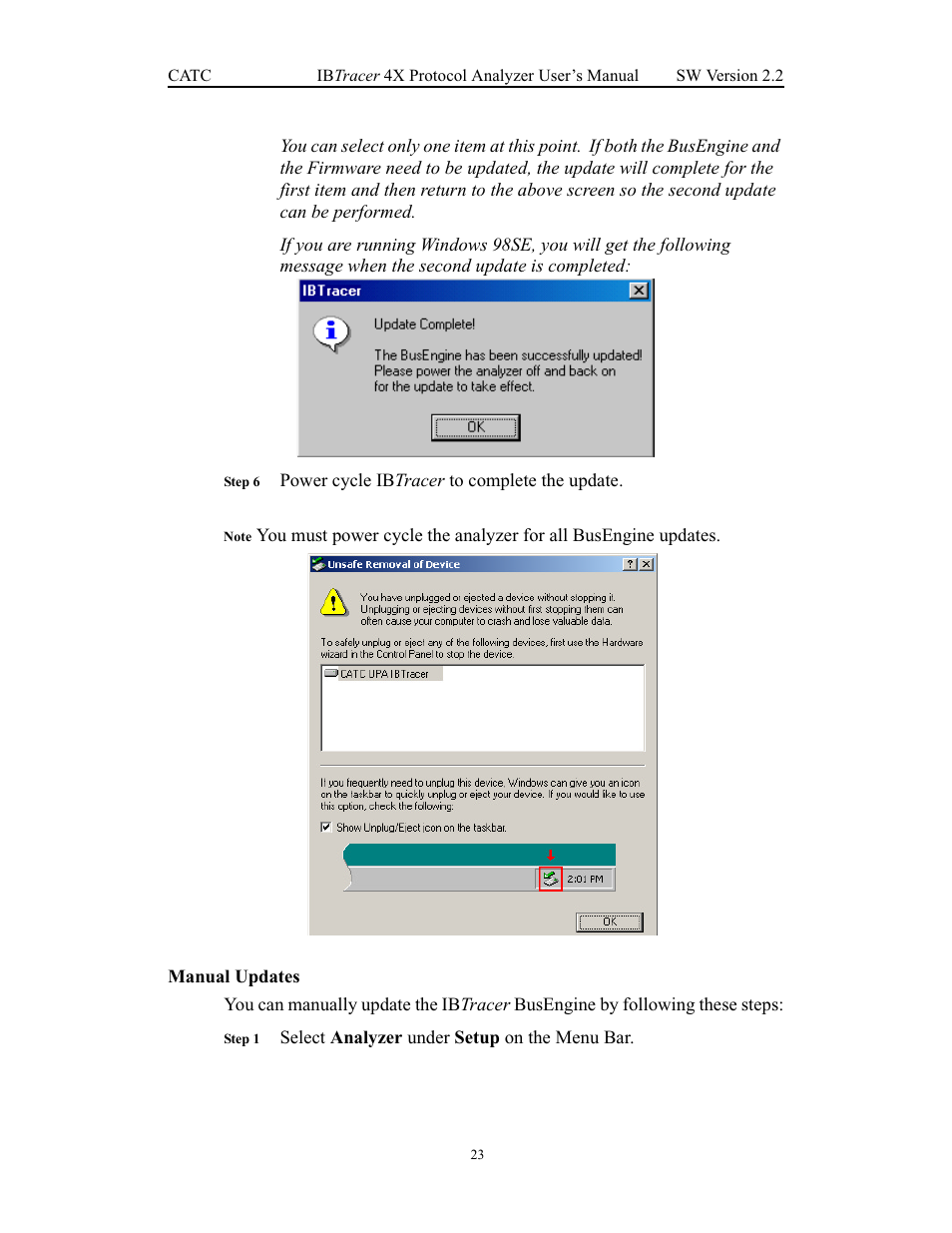 Manual updates | Teledyne LeCroy IBTracer 4X - Users Manual Ver.2.20 User Manual | Page 31 / 142