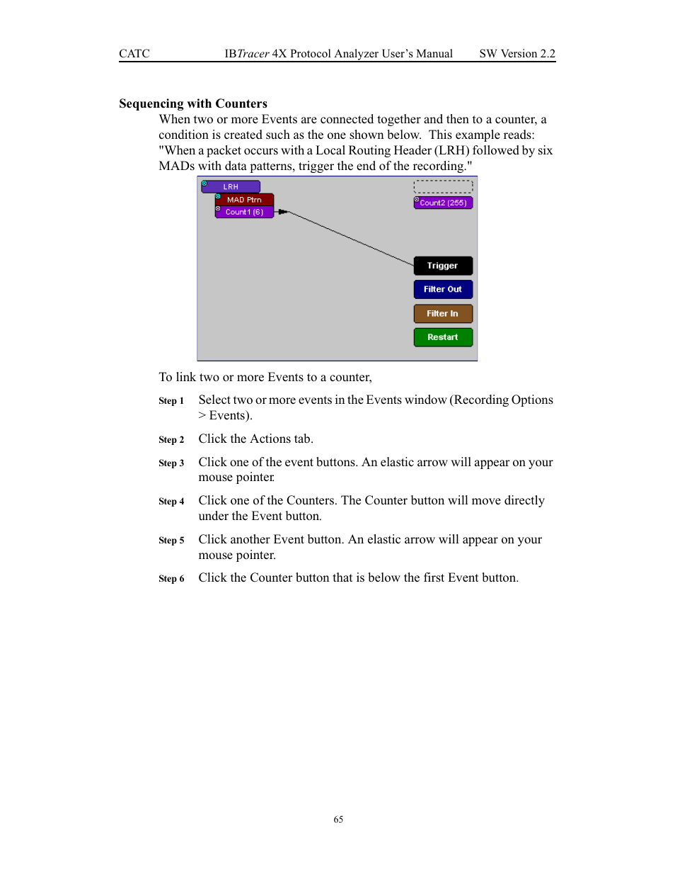 Sequencing with counters | Teledyne LeCroy IBTracer 4X - Users Manual Ver.2.20 User Manual | Page 73 / 142