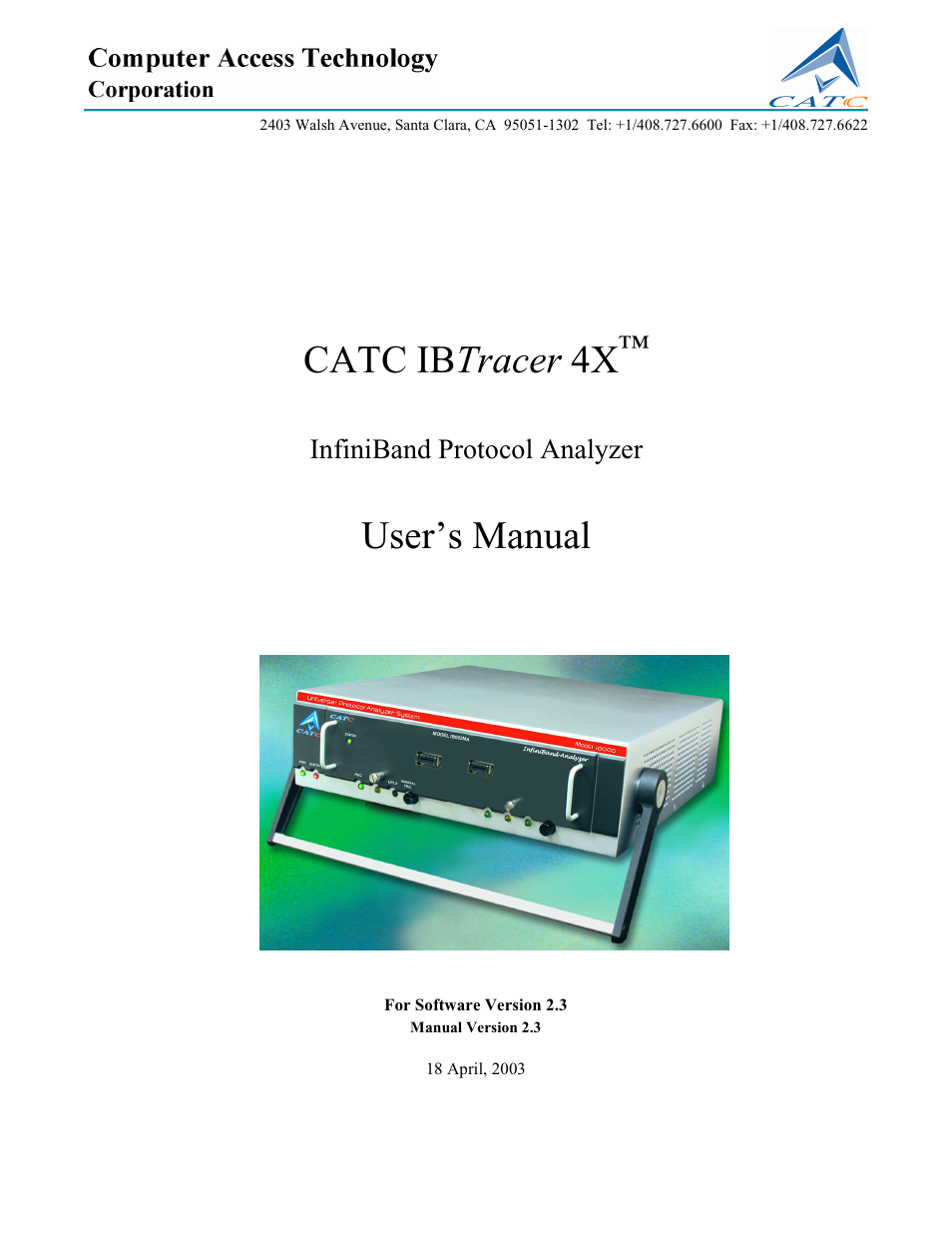 Teledyne LeCroy IBTracer 4X - Users Manual Ver.2.30 User Manual | 146 pages