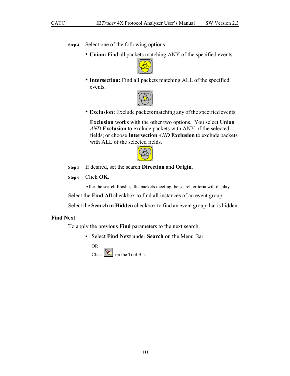 Find next | Teledyne LeCroy IBTracer 4X - Users Manual Ver.2.30 User Manual | Page 119 / 146