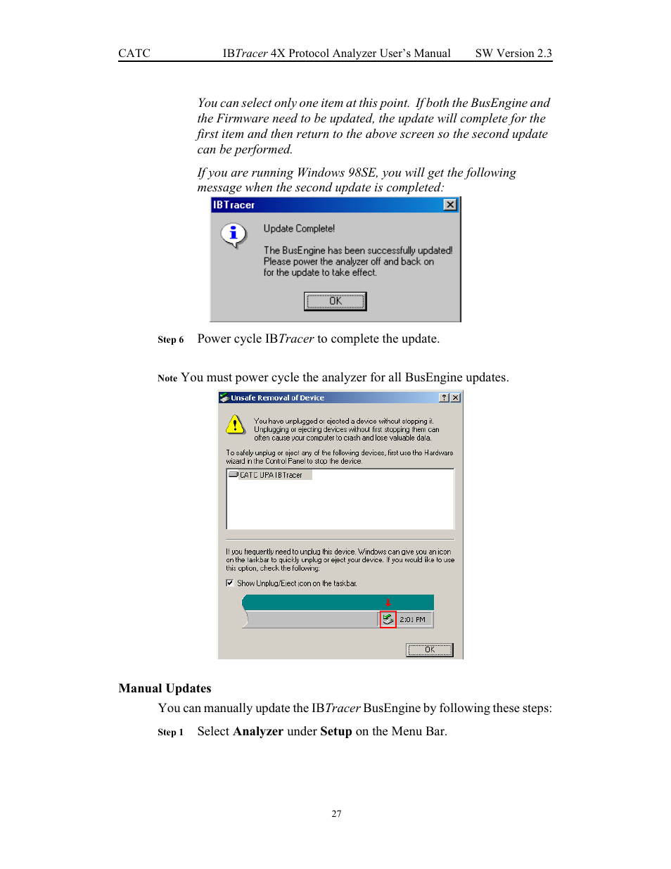 Manual updates | Teledyne LeCroy IBTracer 4X - Users Manual Ver.2.30 User Manual | Page 35 / 146