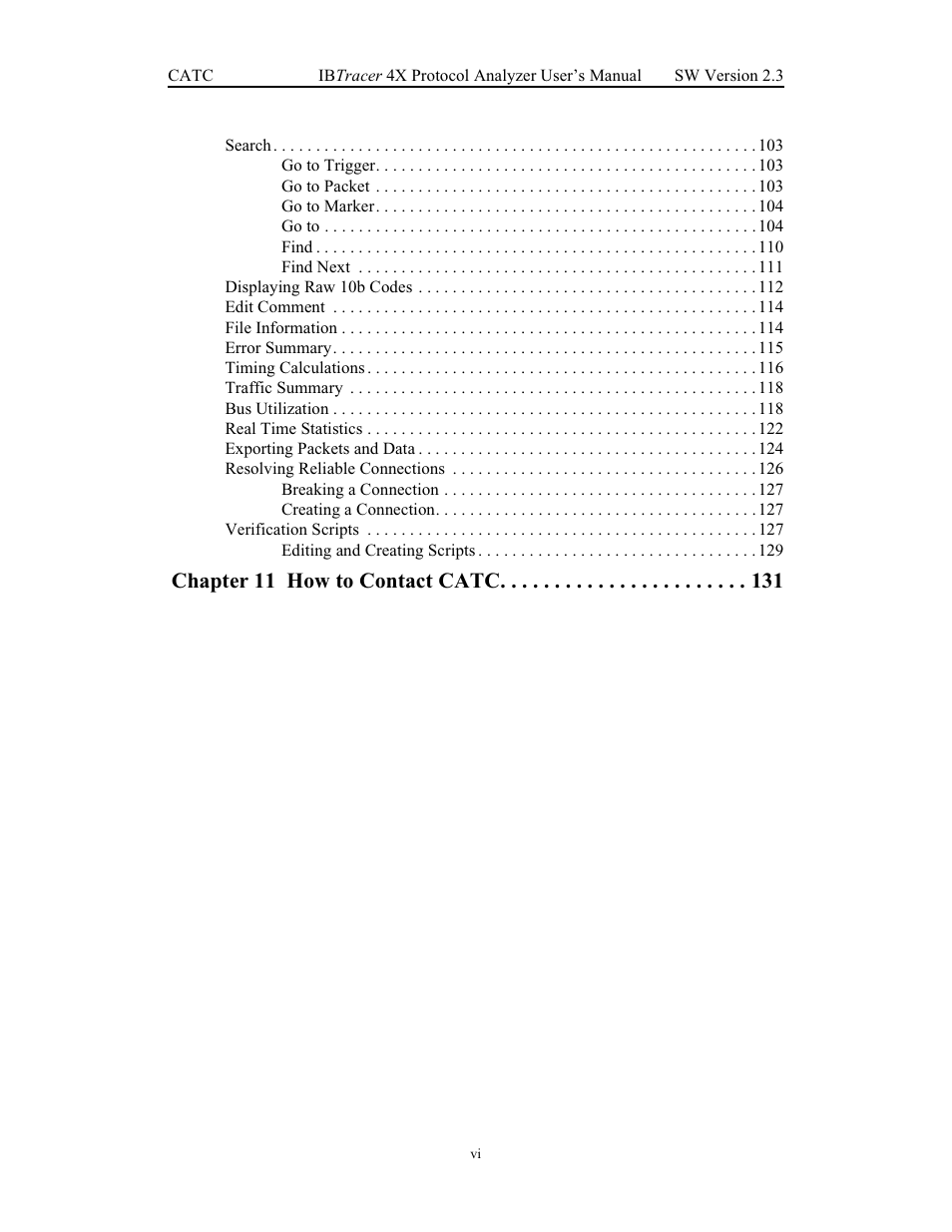 Chapter 11 how to contact catc | Teledyne LeCroy IBTracer 4X - Users Manual Ver.2.30 User Manual | Page 8 / 146