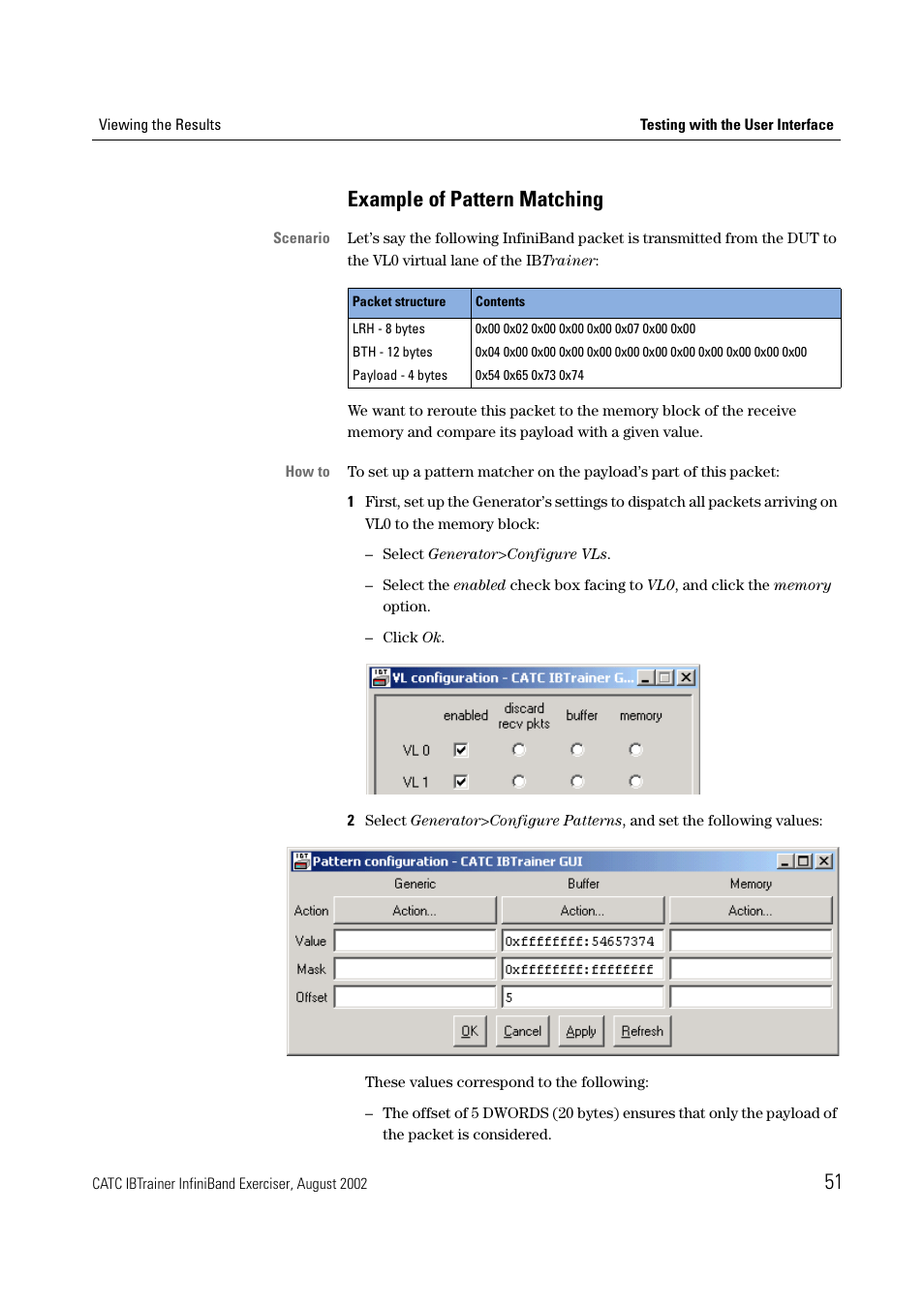 Example of pattern matching, 51 example of pattern matching | Teledyne LeCroy IBTrainer - IBTrainer Users Manual User Manual | Page 51 / 102