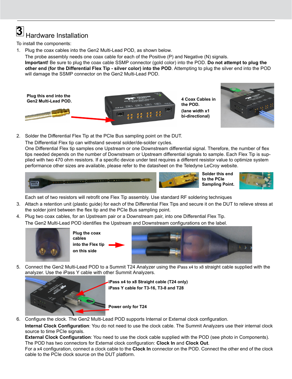 Hardware installation | Teledyne LeCroy PCI Express 2.0 Multi-Lead Probe User Manual | Page 2 / 4