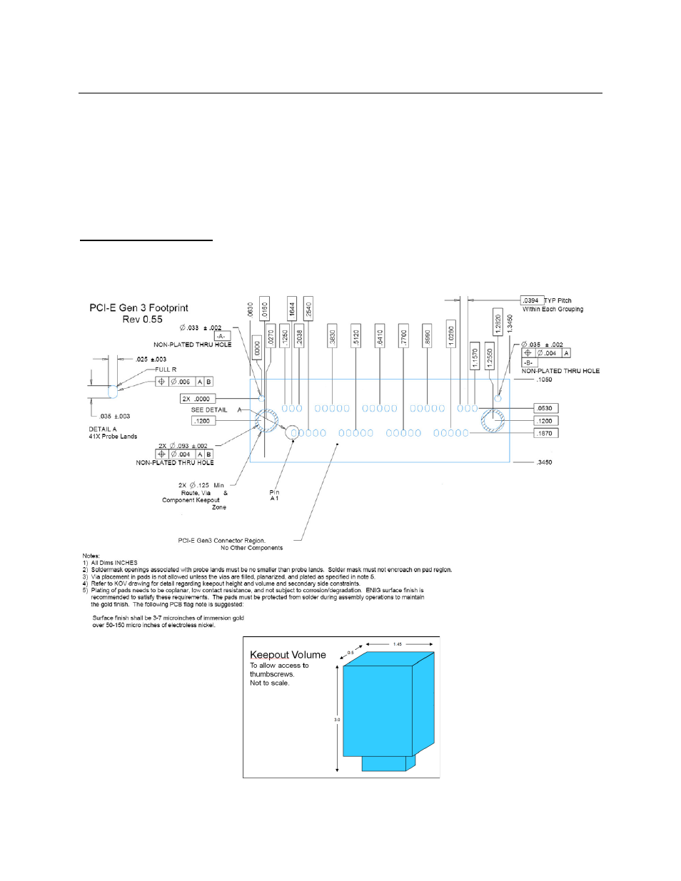 3 mechanical design, 1 probe footprints, Echanical | Esign, Probe footprints | Teledyne LeCroy PCI Express 3.0 Mid-Bus Probe User Manual | Page 7 / 35