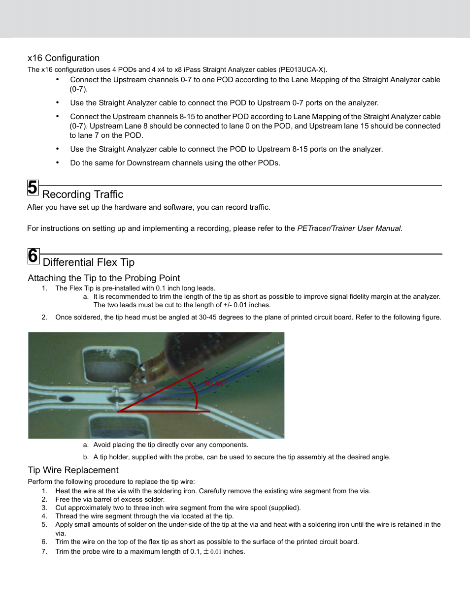 Recording traffic, Differential flex tip | Teledyne LeCroy PCI Express 3.0 Multi-Lead Probe PCIe User Manual | Page 4 / 6