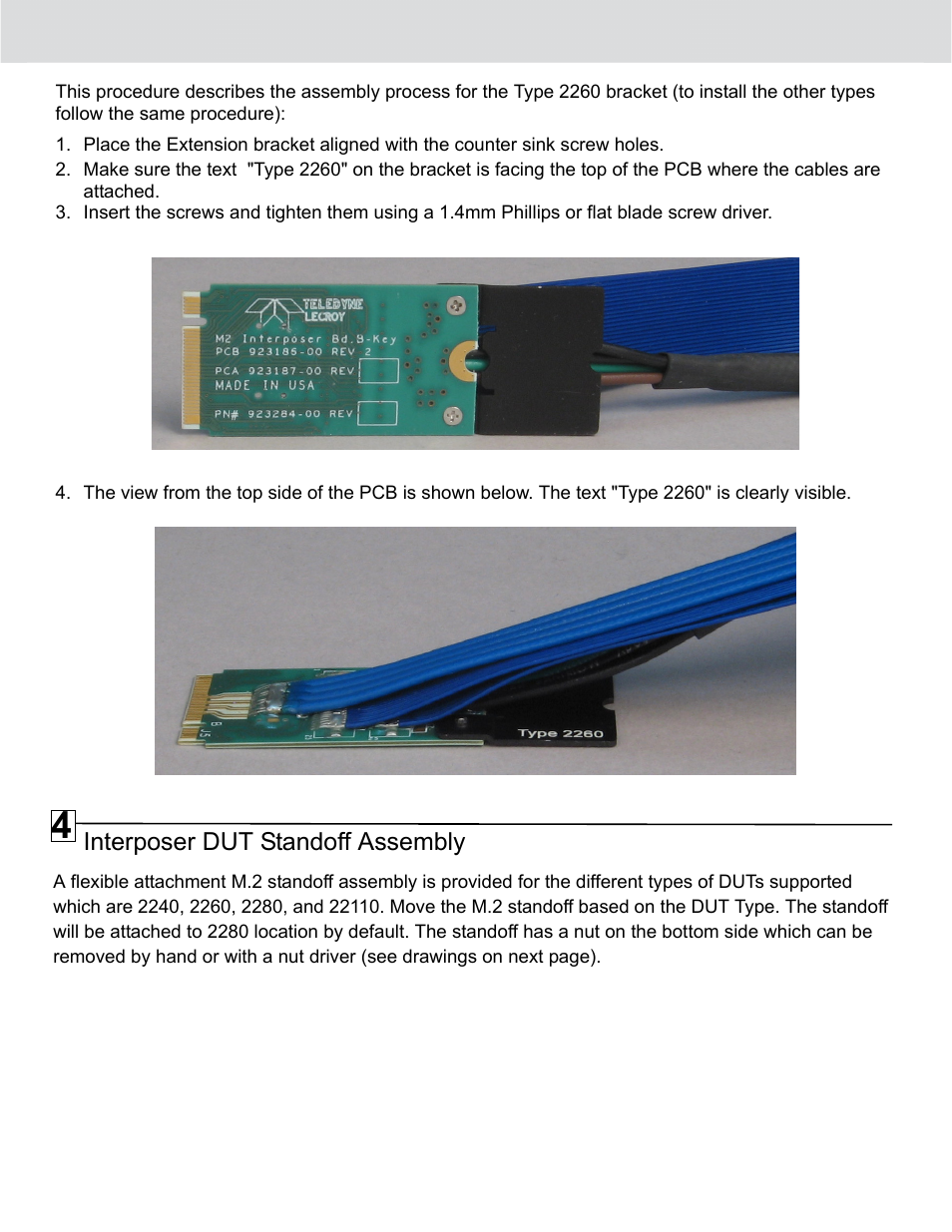 Teledyne LeCroy PCIe Gen3 M.2 Interposer Quick Start User Manual | Page 4 / 8