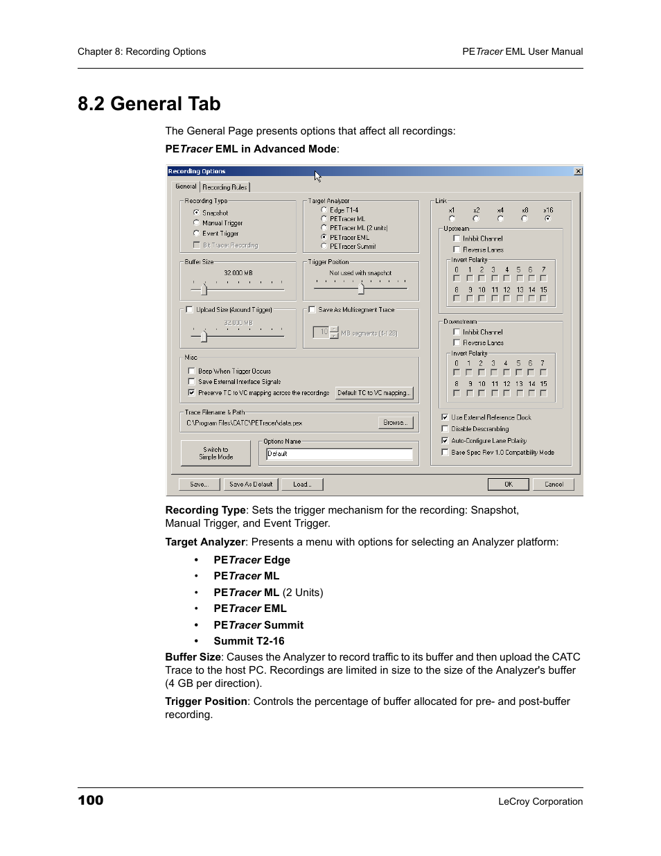 2 general tab | Teledyne LeCroy PETracer EML Analyzer and Exerciser User Manual User Manual | Page 108 / 258