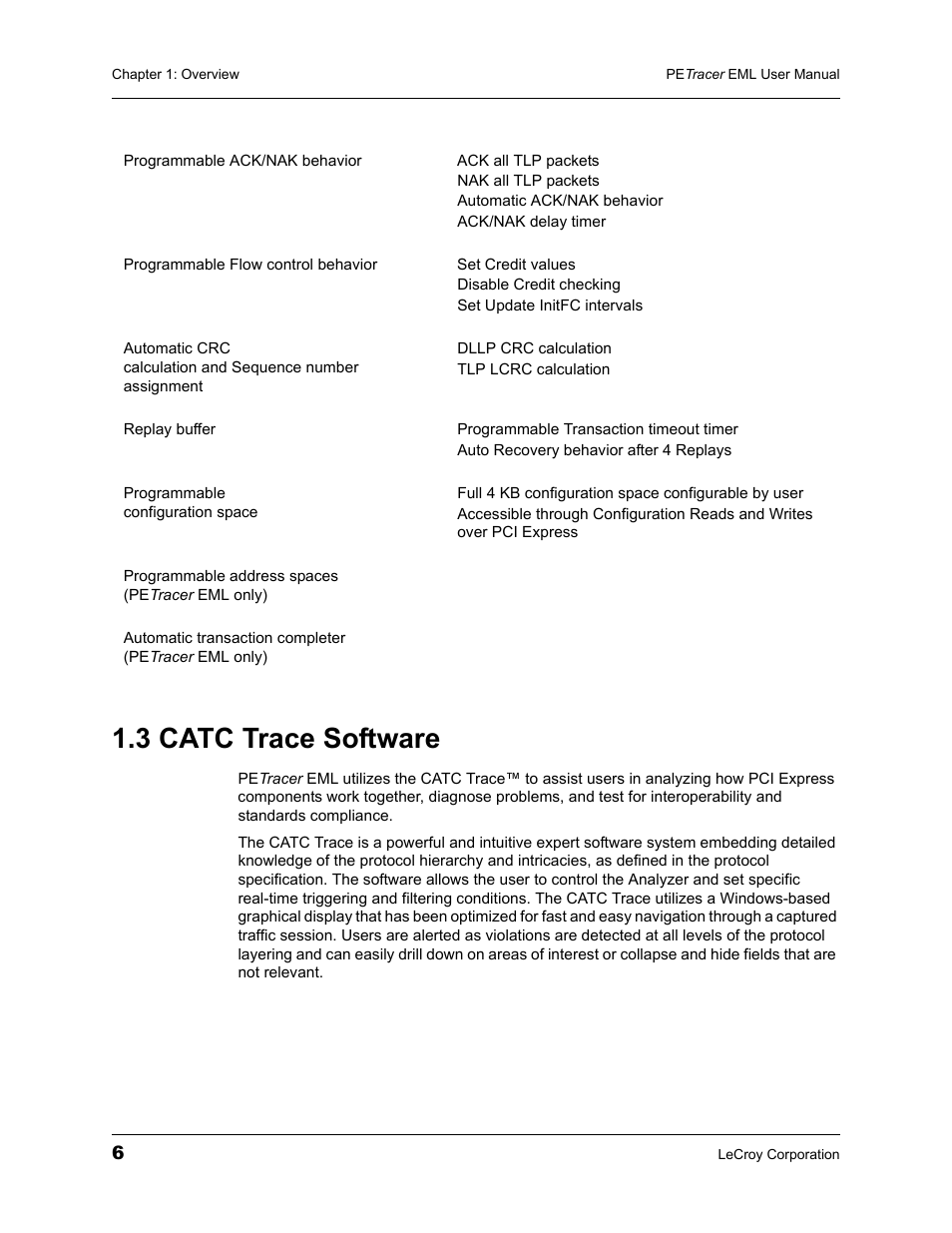 3 catc trace software | Teledyne LeCroy PETracer EML Analyzer and Exerciser User Manual User Manual | Page 14 / 258