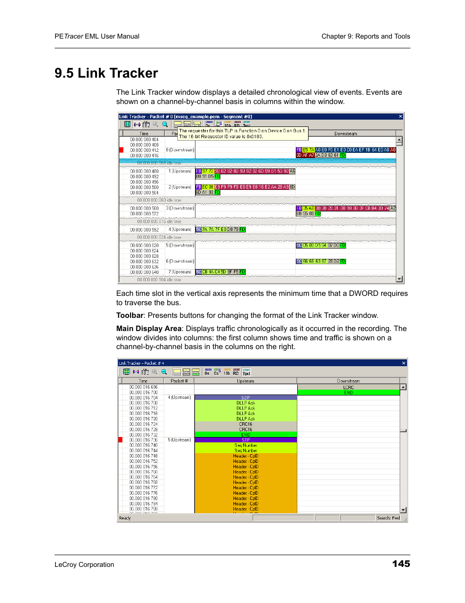 5 link tracker | Teledyne LeCroy PETracer EML Analyzer and Exerciser User Manual User Manual | Page 153 / 258
