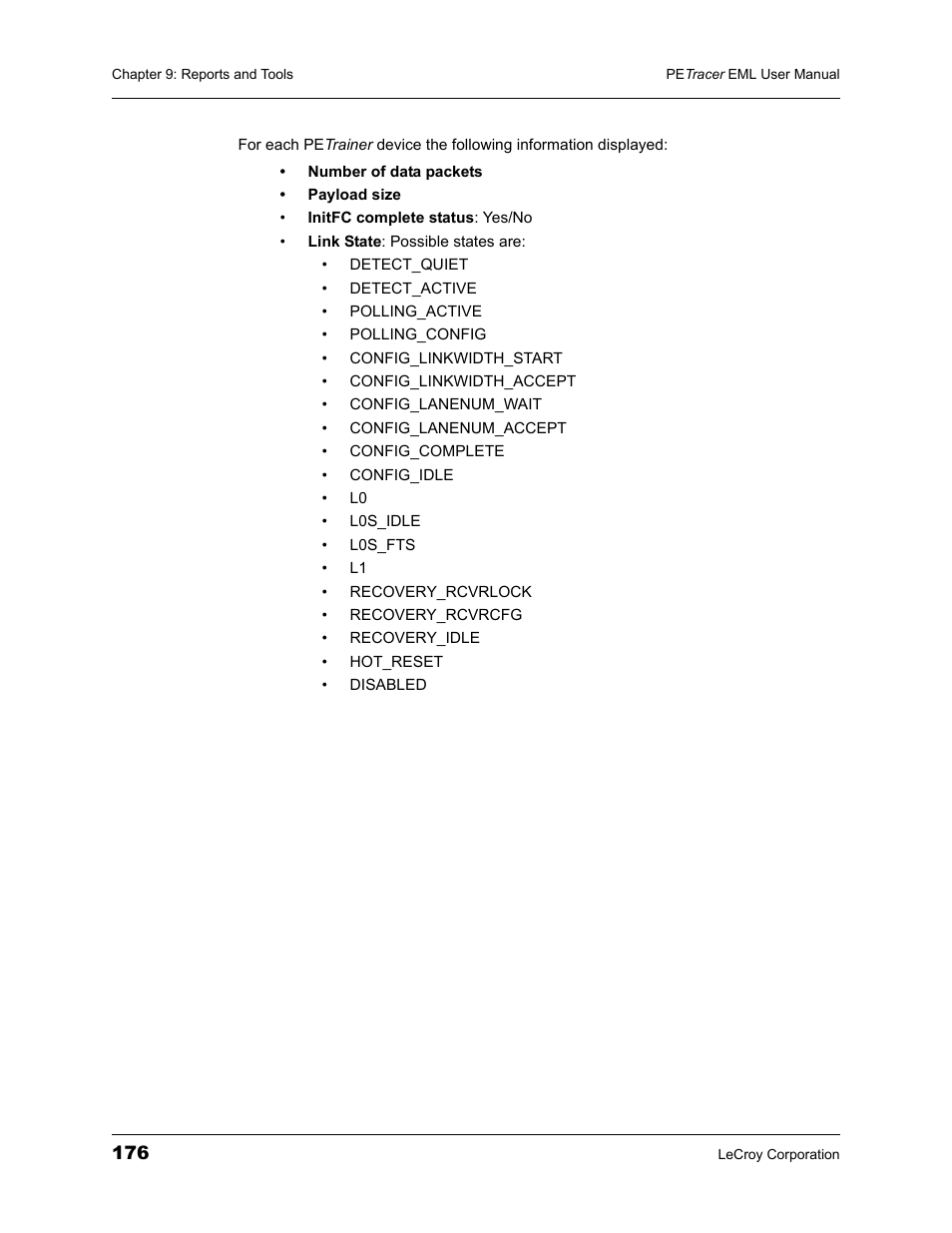 Teledyne LeCroy PETracer EML Analyzer and Exerciser User Manual User Manual | Page 184 / 258