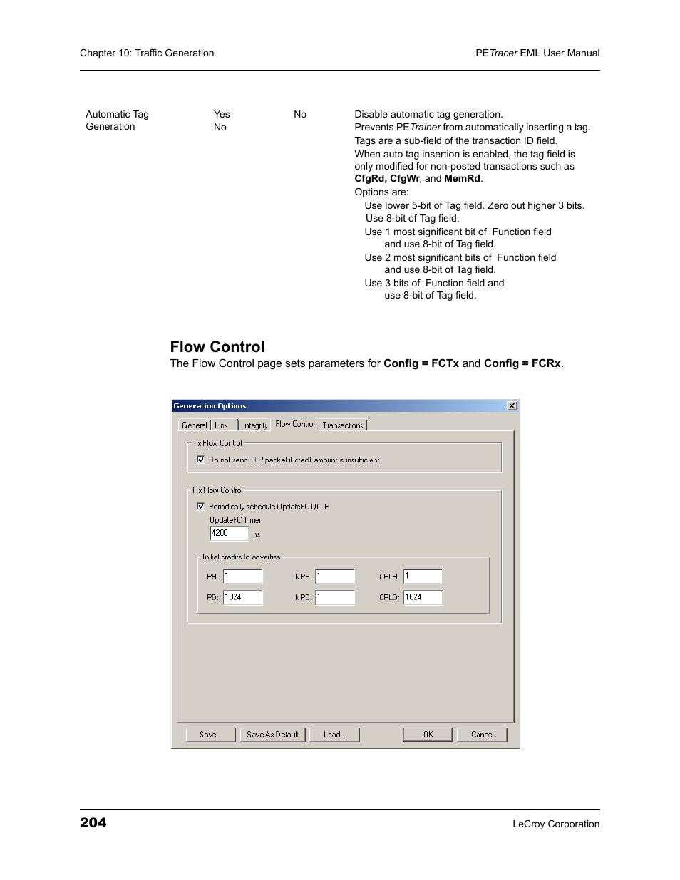 Flow control | Teledyne LeCroy PETracer EML Analyzer and Exerciser User Manual User Manual | Page 212 / 258