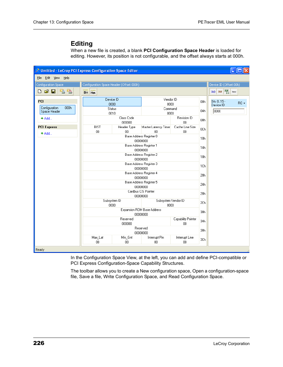 Editing | Teledyne LeCroy PETracer EML Analyzer and Exerciser User Manual User Manual | Page 234 / 258