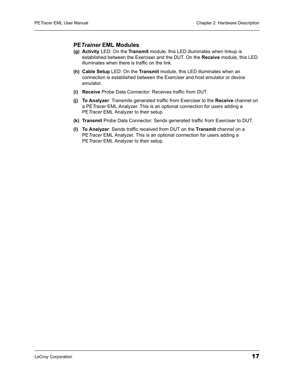 Teledyne LeCroy PETracer EML Analyzer and Exerciser User Manual User Manual | Page 25 / 258