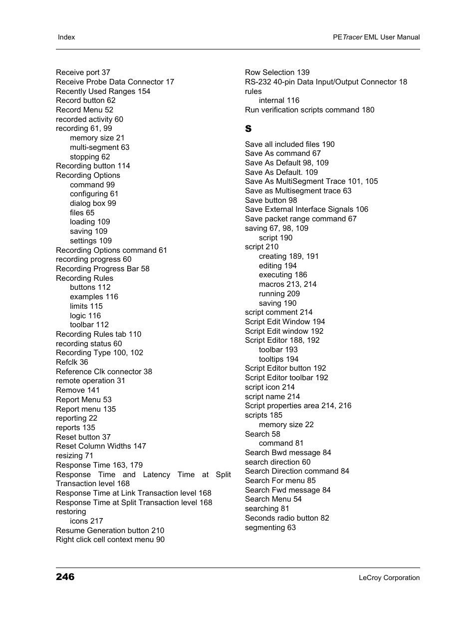 Teledyne LeCroy PETracer EML Analyzer and Exerciser User Manual User Manual | Page 254 / 258