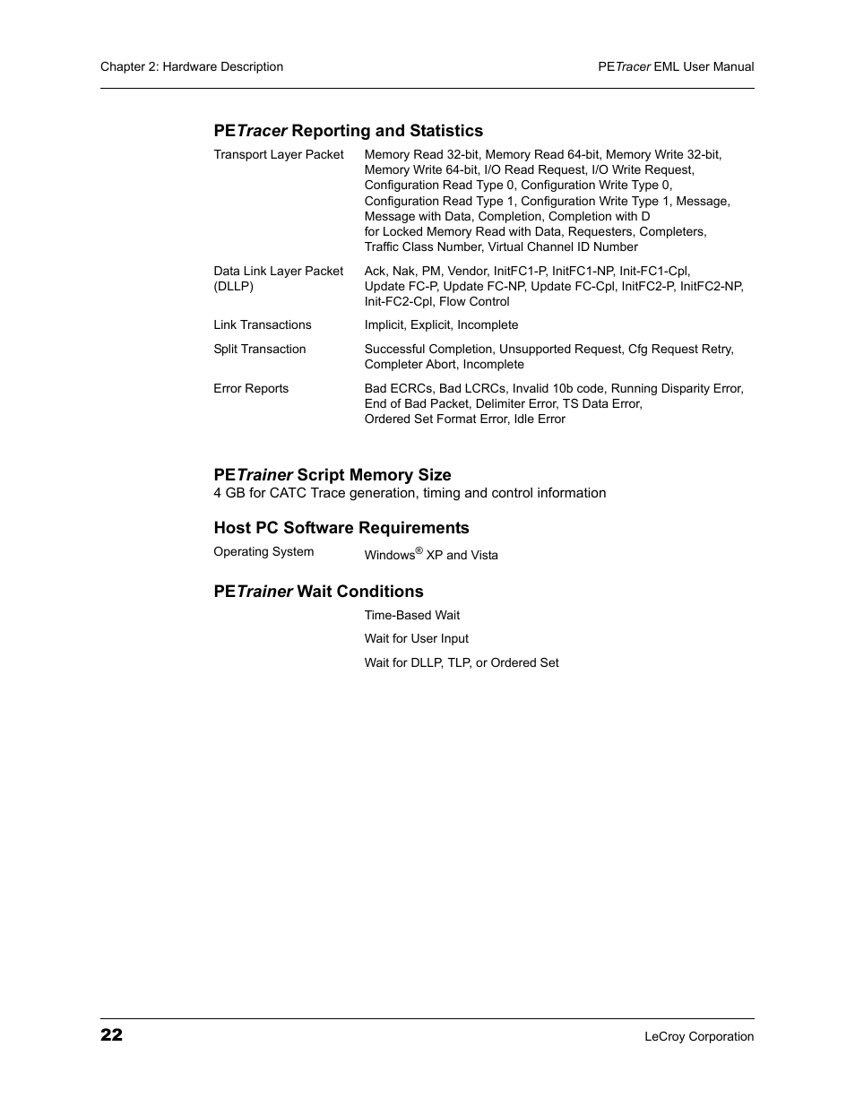 Teledyne LeCroy PETracer EML Analyzer and Exerciser User Manual User Manual | Page 30 / 258