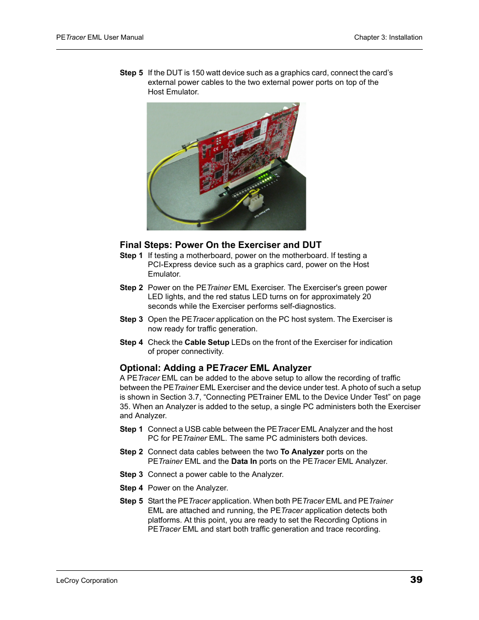 Teledyne LeCroy PETracer EML Analyzer and Exerciser User Manual User Manual | Page 47 / 258