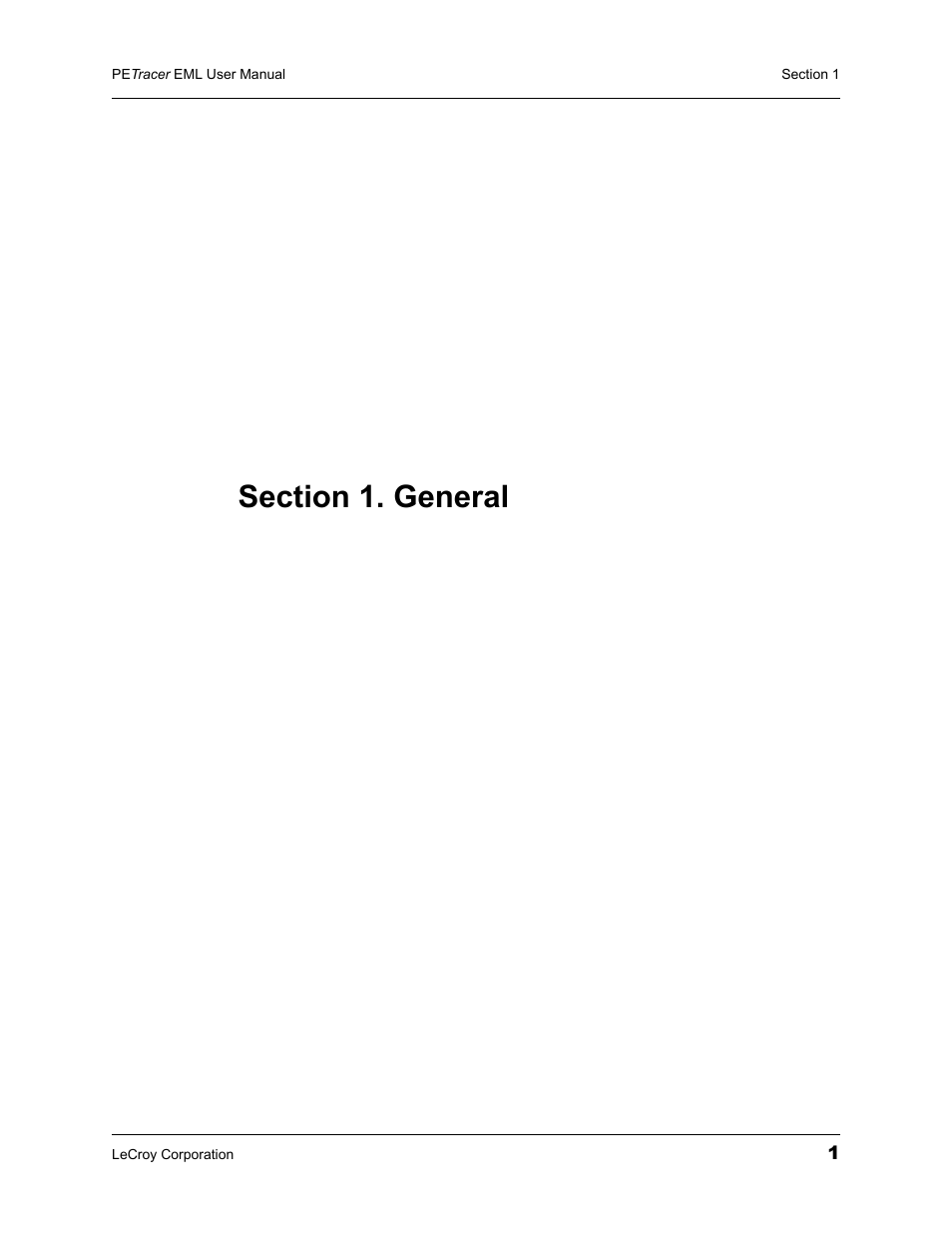 Section 1. general | Teledyne LeCroy PETracer EML Analyzer and Exerciser User Manual User Manual | Page 9 / 258
