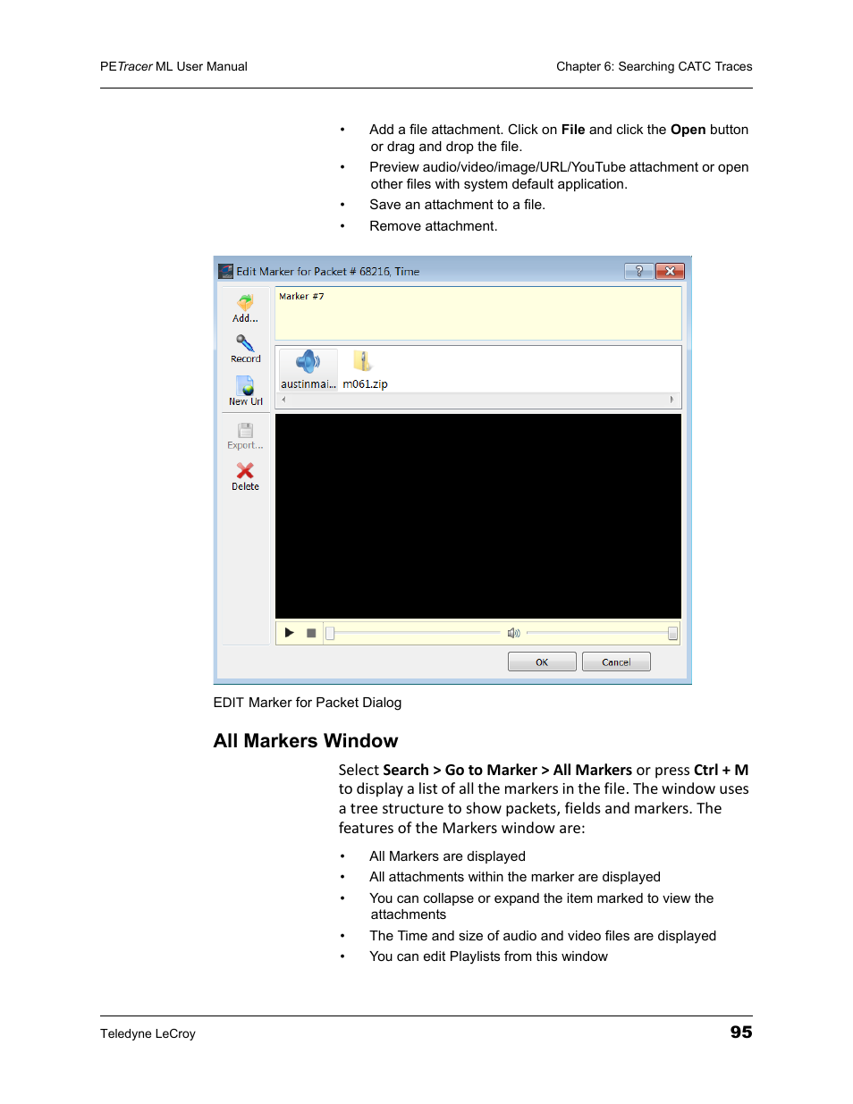 All markers window | Teledyne LeCroy PETracer ML Analyzer and Exerciser User Manual User Manual | Page 103 / 274