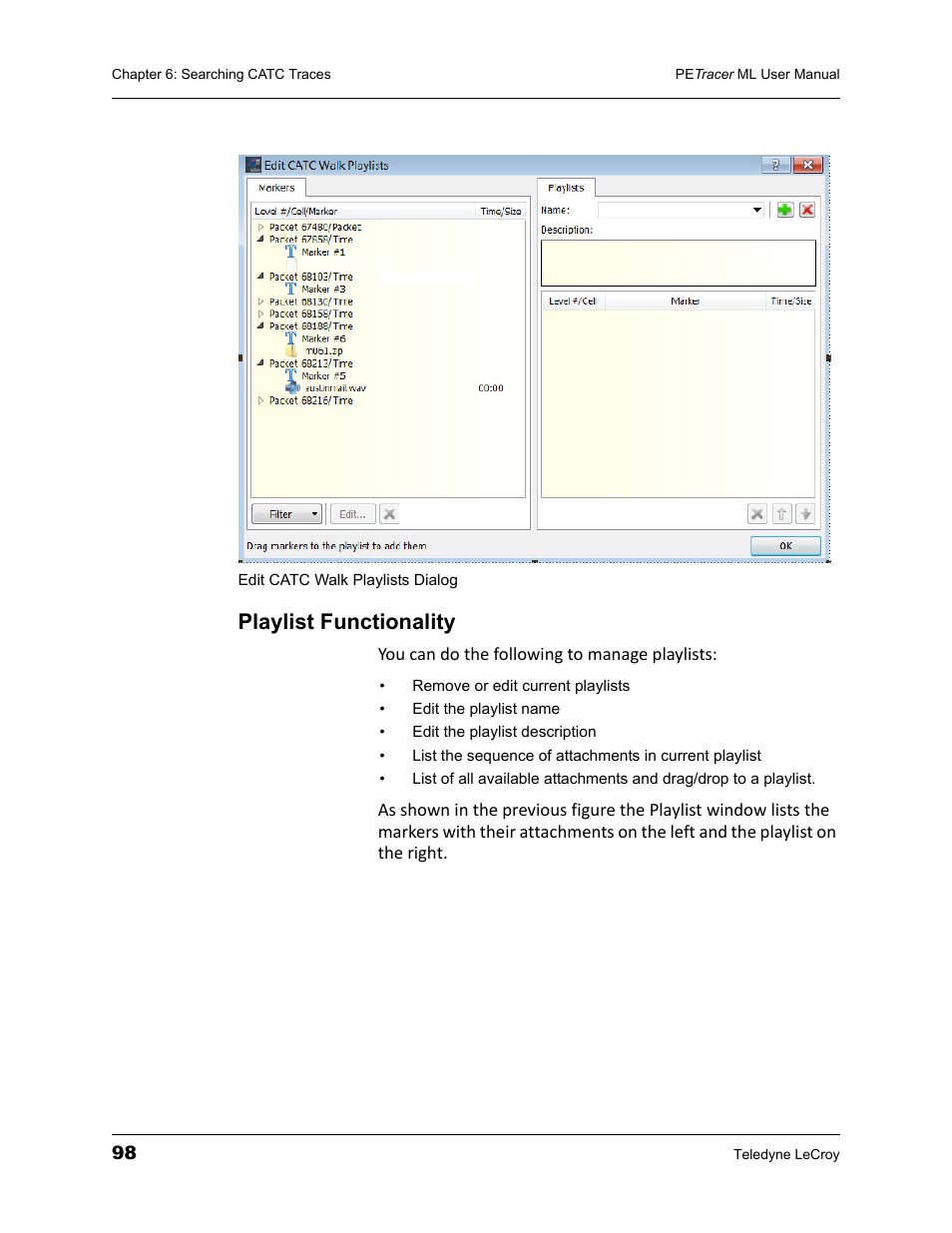 Playlist functionality | Teledyne LeCroy PETracer ML Analyzer and Exerciser User Manual User Manual | Page 106 / 274