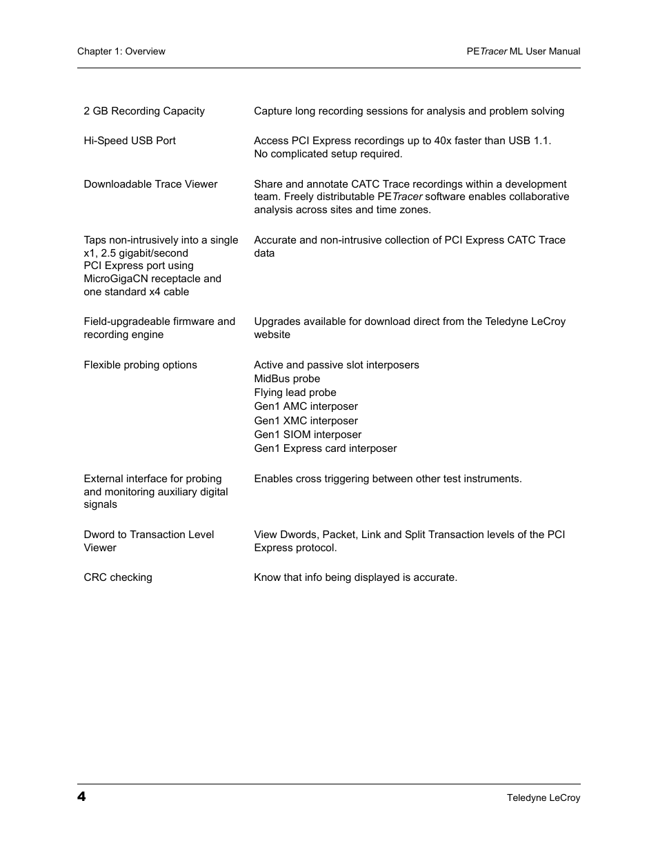 Teledyne LeCroy PETracer ML Analyzer and Exerciser User Manual User Manual | Page 12 / 274