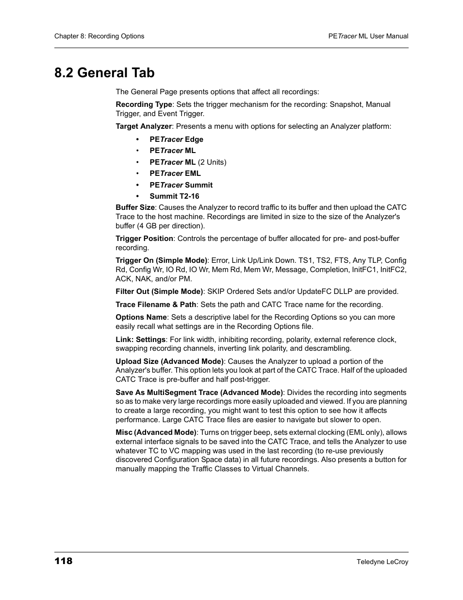 2 general tab | Teledyne LeCroy PETracer ML Analyzer and Exerciser User Manual User Manual | Page 126 / 274