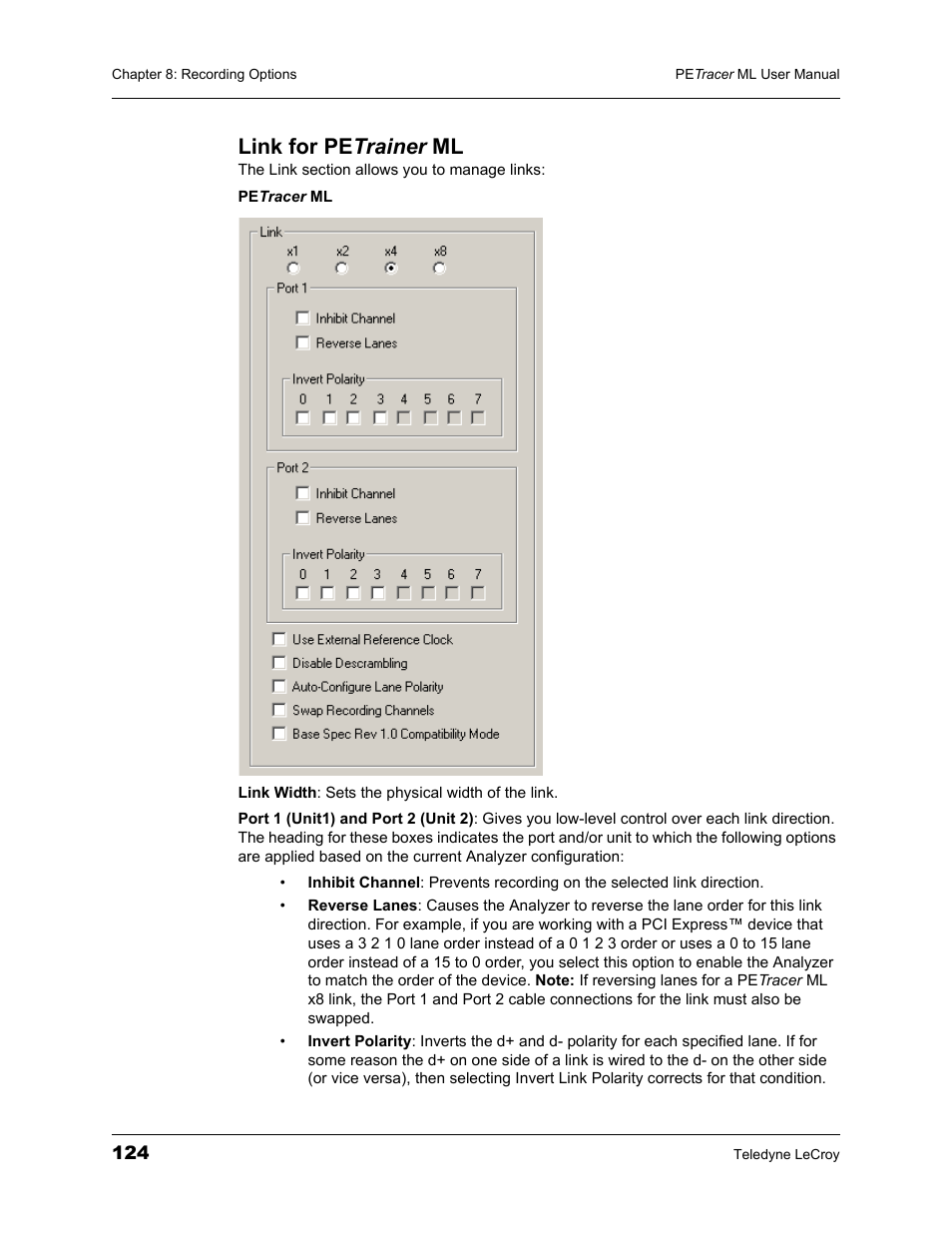 Link for petrainer ml, Link for pe trainer ml | Teledyne LeCroy PETracer ML Analyzer and Exerciser User Manual User Manual | Page 132 / 274