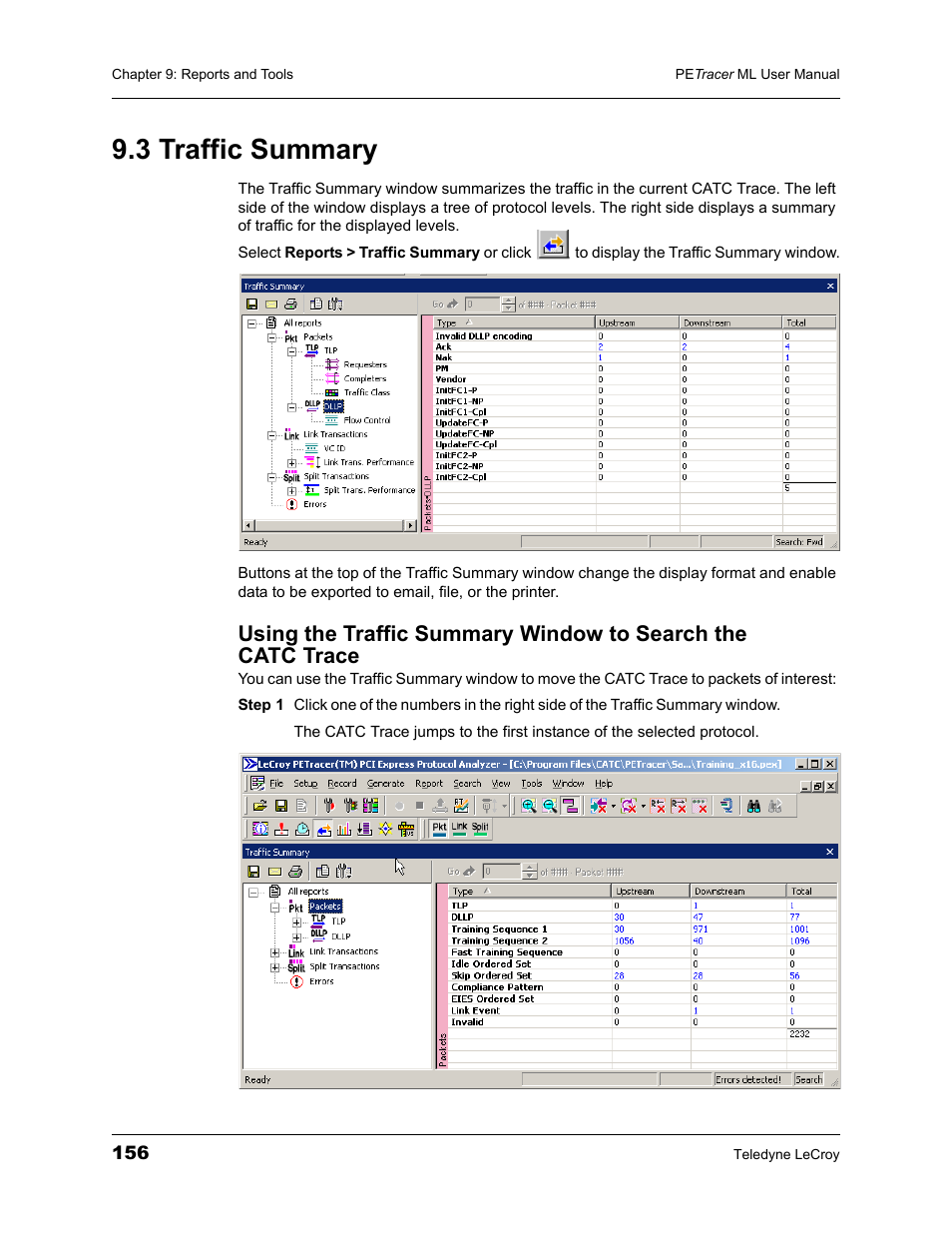 3 traffic summary | Teledyne LeCroy PETracer ML Analyzer and Exerciser User Manual User Manual | Page 164 / 274