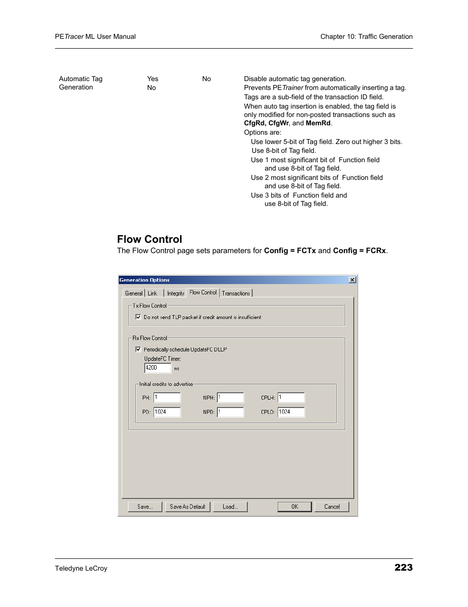 Flow control | Teledyne LeCroy PETracer ML Analyzer and Exerciser User Manual User Manual | Page 231 / 274