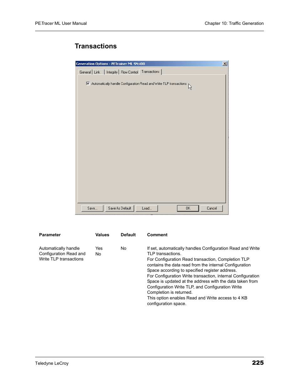 Transactions | Teledyne LeCroy PETracer ML Analyzer and Exerciser User Manual User Manual | Page 233 / 274